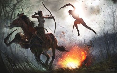 Lara Croft et son cheval, une monture abandonnée pour le reboot de Tomb Raider